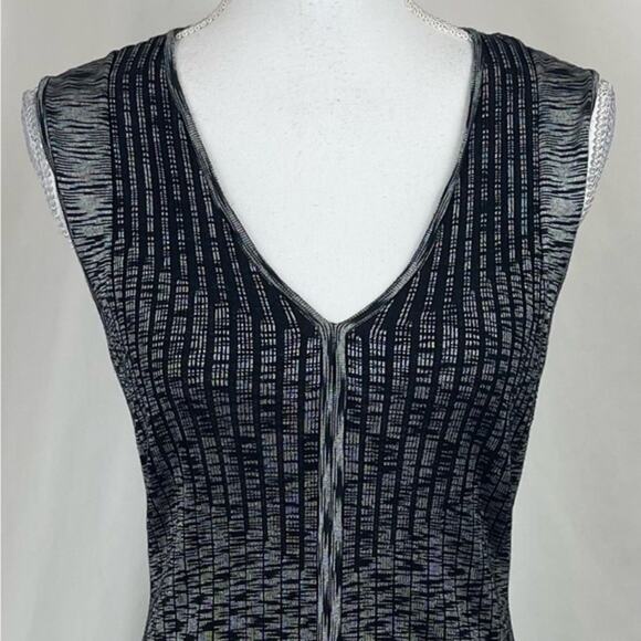 1.State Gray & Black Fit & Flare BalletCore Feminine Dress NWOT Size M - Picture 3 of 12